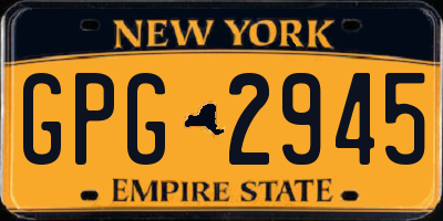 NY license plate GPG2945