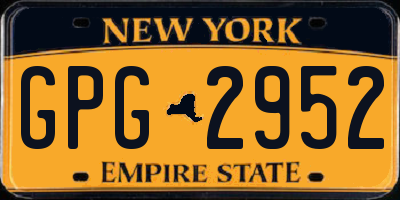NY license plate GPG2952