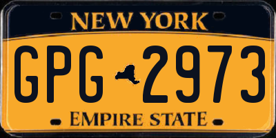 NY license plate GPG2973