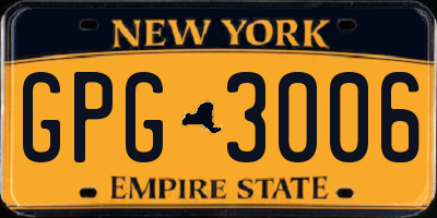 NY license plate GPG3006