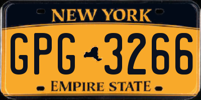 NY license plate GPG3266