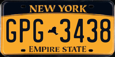 NY license plate GPG3438
