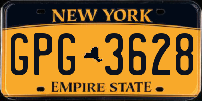 NY license plate GPG3628