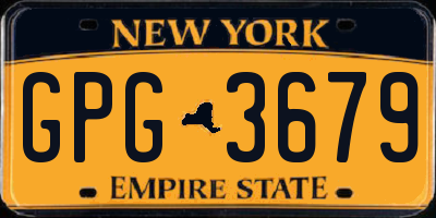 NY license plate GPG3679