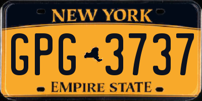 NY license plate GPG3737
