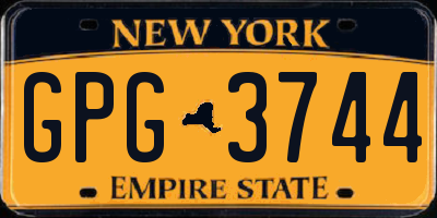 NY license plate GPG3744