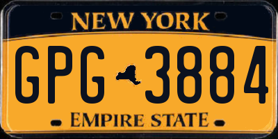 NY license plate GPG3884