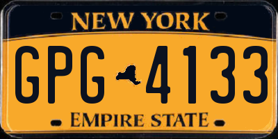 NY license plate GPG4133