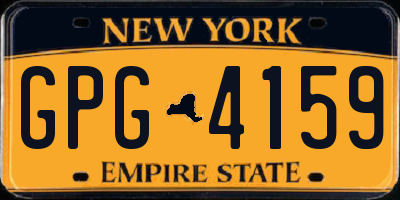 NY license plate GPG4159