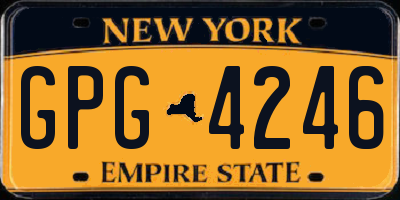 NY license plate GPG4246