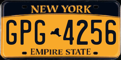 NY license plate GPG4256