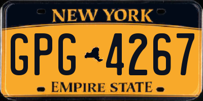 NY license plate GPG4267
