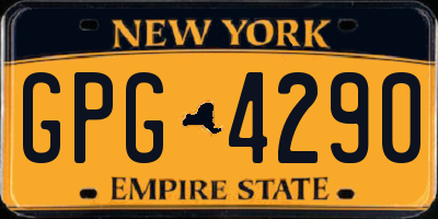 NY license plate GPG4290