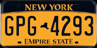 NY license plate GPG4293