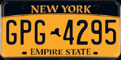 NY license plate GPG4295
