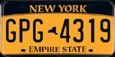 NY license plate GPG4319