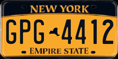 NY license plate GPG4412