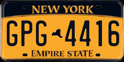NY license plate GPG4416