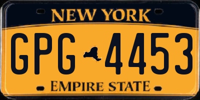 NY license plate GPG4453