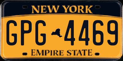 NY license plate GPG4469