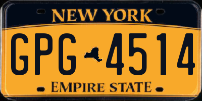 NY license plate GPG4514