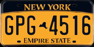 NY license plate GPG4516