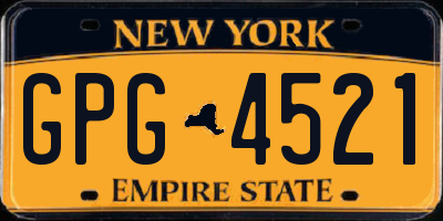 NY license plate GPG4521