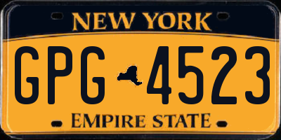 NY license plate GPG4523