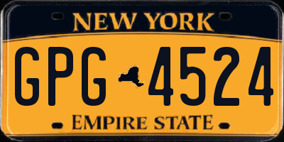 NY license plate GPG4524