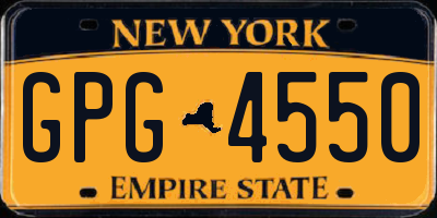 NY license plate GPG4550