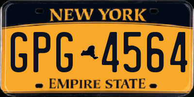 NY license plate GPG4564