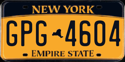 NY license plate GPG4604
