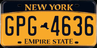 NY license plate GPG4636