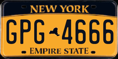NY license plate GPG4666