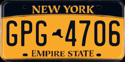 NY license plate GPG4706