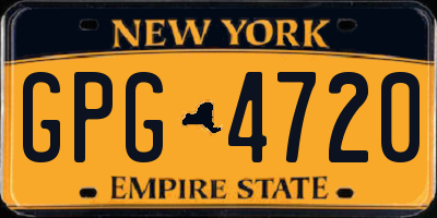 NY license plate GPG4720