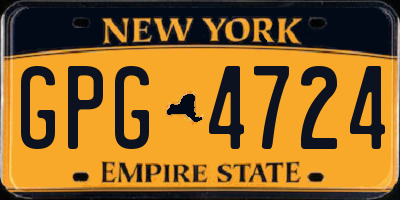 NY license plate GPG4724