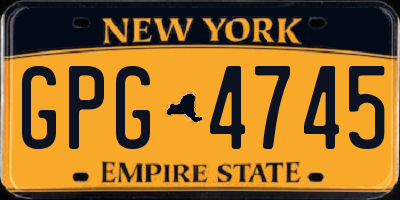 NY license plate GPG4745