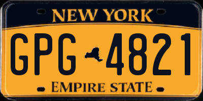 NY license plate GPG4821
