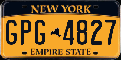 NY license plate GPG4827