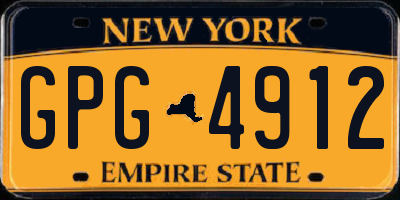 NY license plate GPG4912
