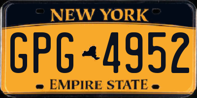 NY license plate GPG4952