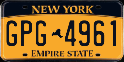 NY license plate GPG4961
