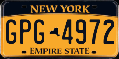 NY license plate GPG4972
