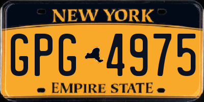 NY license plate GPG4975