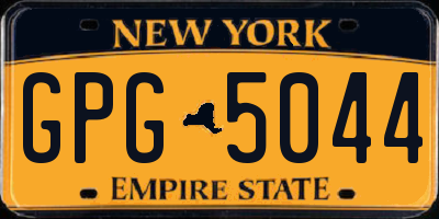 NY license plate GPG5044