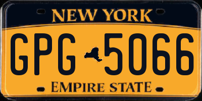 NY license plate GPG5066
