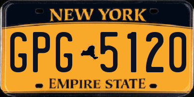 NY license plate GPG5120