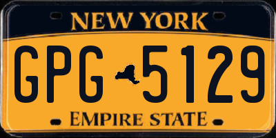 NY license plate GPG5129