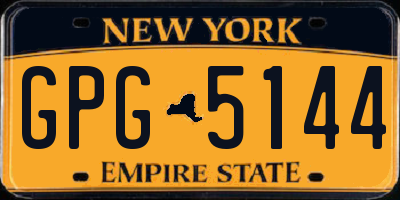 NY license plate GPG5144